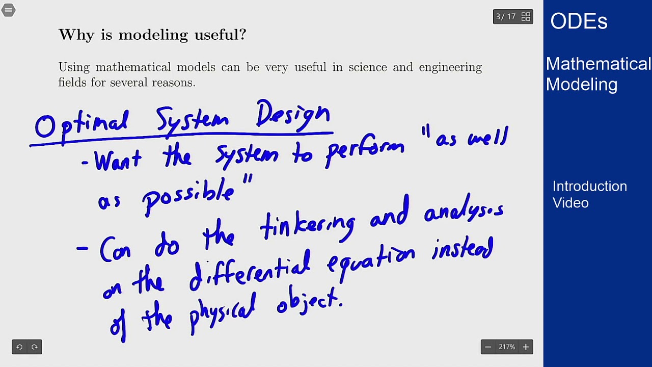 Differential Equations - Intro Video - Mathematical Modeling