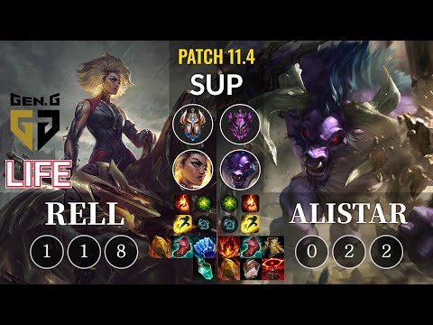 GEN Life Rell vs Alistar Sup - KR Patch 11.4