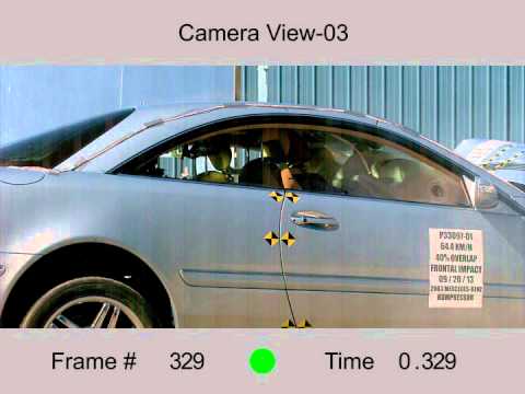 Thumbnail for Mercedes-Benz CL55AMG 36mph Max Acceleration Partial Frontal Crash Test - Camera View 03 by Mercedes-Benz, Vehicle, Mercedes-Benz CLA