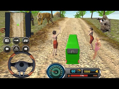 Uphill Offroad Bus Driving Simulator | Green new Bus Unlock!!  Android gameplay