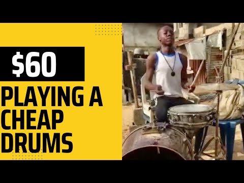 PLAYING A CHEAP DRUM WORTH $60 UNBELIEVABLE 😳 😱