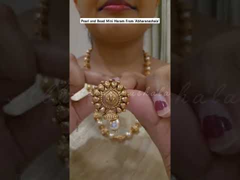 Pearl and Bead Mini Haram From 'Abharanashala'