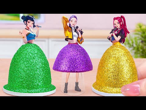 KPOP Demon Hunters Cake💜Amazing Miniature Pull Me Up Cake Decorating Ideas💜Mini Cakes