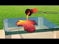 Experiment LAVA Vs BULLETPROOF GLASS