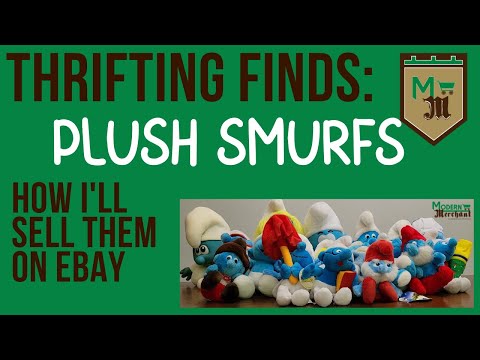 Thrifting Finds: Plush Smurfs and How I'll sell them on eBay