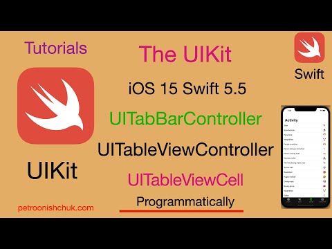 UITabBarController & UITableViewController & UITableViewCell programmatically. The UIKit Tutorial