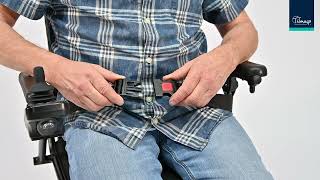 Ultralehký elektrický invalidní vozík SMART-TIM, černý