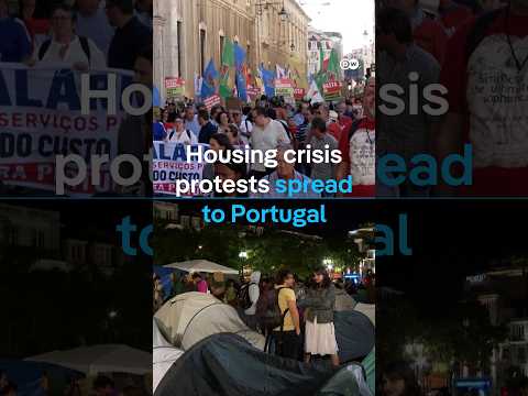 Housing crisis protests spread to Portugal | DW News