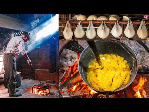 Cheese Polenta Balmoș |Village Cooking in Romania