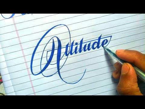 Write the word Attitude in Calligraphy writing | Fancy writing | Attitude | Rua sign writing