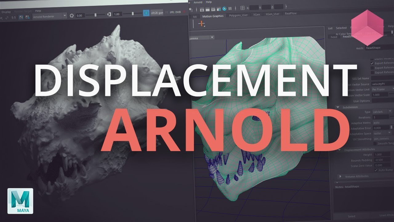 ZBrush to Arnold for Maya -  32 Bit Displacement UDIM Tutorial