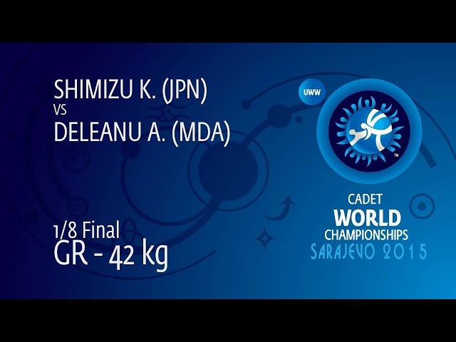 298 | 165 | Cadets GR 42kg | 1/8 Final | SHIMIZU Kensuke (JPN) | DELEANU Artiom (MDA)