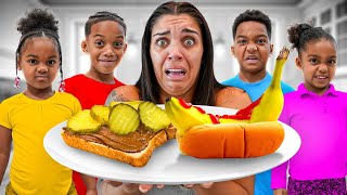 Kids Try Mom PREGNANT Cravings!