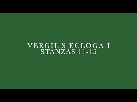 Vergil Ecloga I Stanzas 11-15