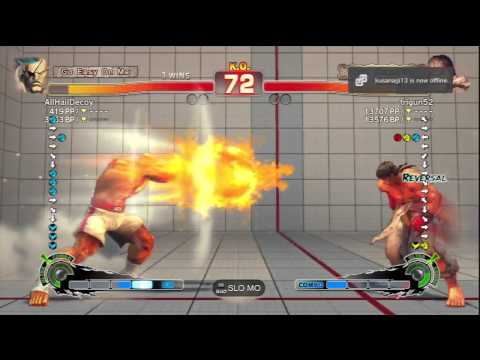 SSF4 AE CHEAT EXPOSED AllHailDecoy (Sagat) Vs trigun52 (Ryu) - PSN