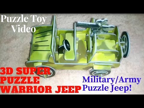 3D Super Puzzle Warrior Jeep- Puzzle Toy Video||How To assemble Military/Army Puzzle Jeep!!