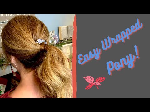 Easy Wrapped Ponytail without elastics!