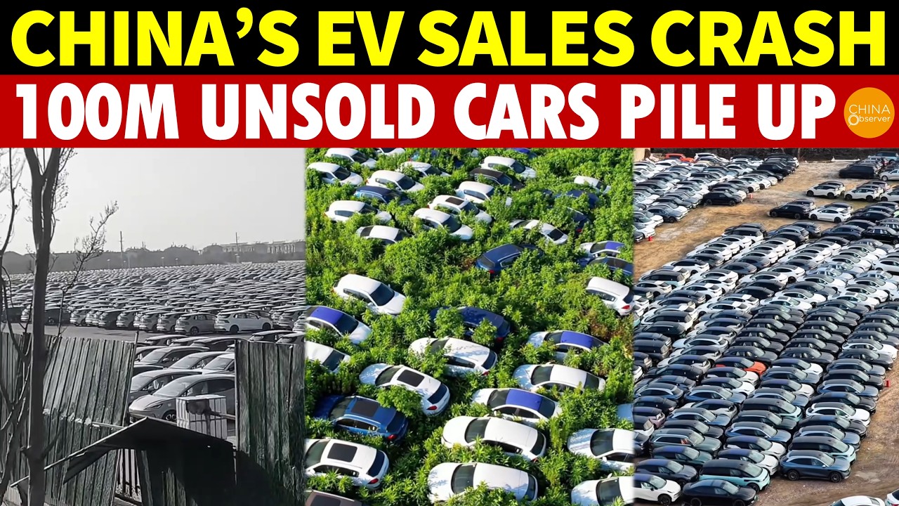 China’s EV Sales Crash! Over 100M Unsold Cars Pile Sky-High, Sold as Scrap; CATL Demand Plunges