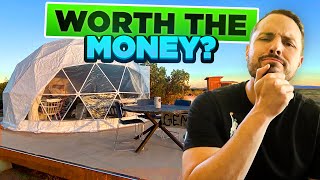 $300/ NIGHT OFF GRID Glamping Geodesic Dome Tour near The Grand Canyon