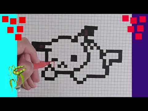 Dessin in Pixel Art. Comment Dessiner Pokémon Pikachu