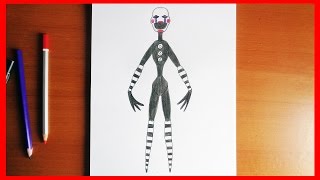 How to draw The Puppet  Five Nights at Freddy&#39;s characters