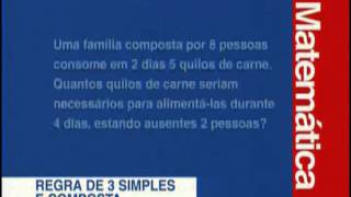 B 07 - Regra de Três Simples e Composta - Matemática - Vestibulando Digital