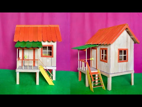How to make Modern Popsicle Sticks House | Cute House By Popsicle Stick 100% | DIY at HOME