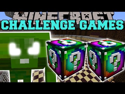 Minecraft: GREEN MONSTER CHALLENGE GAMES - Lucky Block Mod - Modded Mini-Game