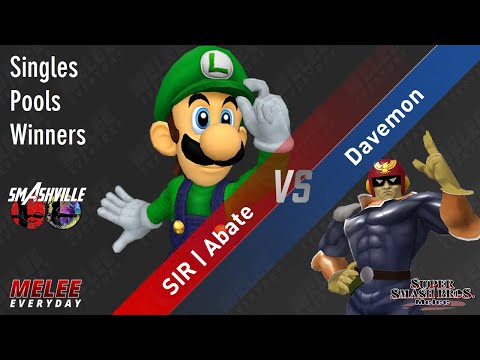 Smashville 7 - SIR | Abate (Luigi) vs. Davemon (Captain Falcon) - SSBM - Singles Pools