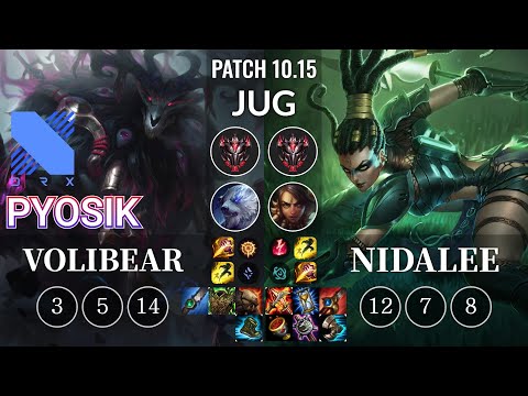 DRX Pyosik Volibear vs Nidalee Jungle - KR Patch 10.15