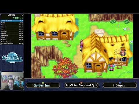 Golden Sun Any% No S+Q speedrun - PB - 4:14:06