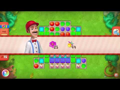 Gardenscapes 782 Hard Level - 15 moves - NO BooSTERS