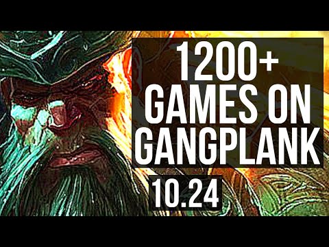 GANGPLANK vs URGOT (TOP) | 1200+ games, 1.3M mastery, Godlike | NA Master | v10.24