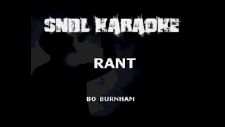 Bo Burnham - Rant [Karaoke]