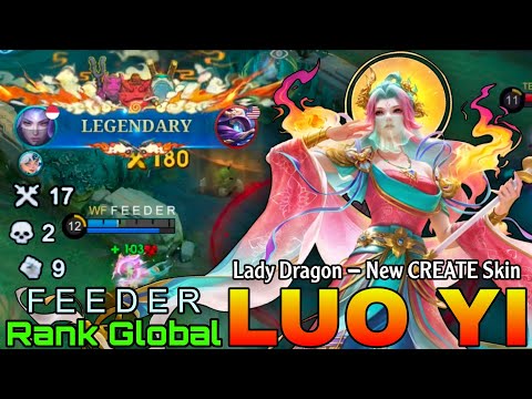 Lady Dragon Luo Yi New CREATE Skin Gameplay - Top Global Luo Yi by F E E D E R - Mobile Legends