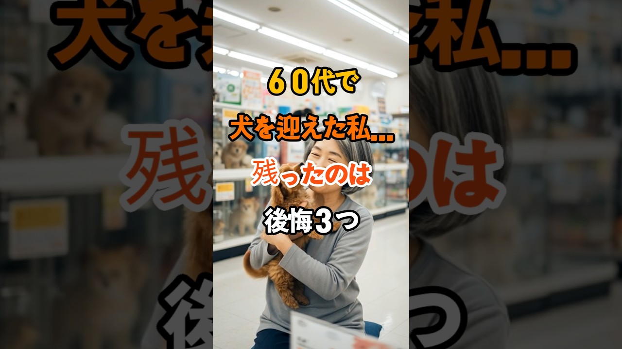 ６０代で犬を迎えた私…残ったのは後悔３つ #雑学 #知恵 #開運 #名言