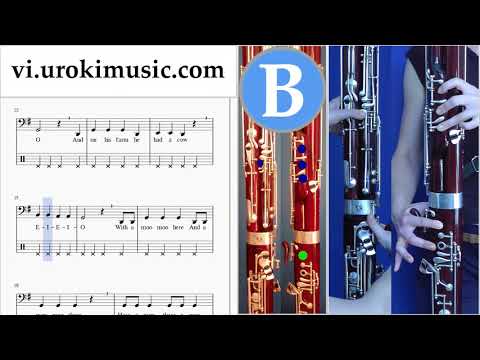 Học Đàn Kèn Bassoon Old MacDonald - Had a Farm Hướng Dẫn  Bài Hát Phần 2 um-b687