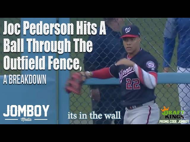 Joc Pederson hits a ball through the outfield fence, a breakdown