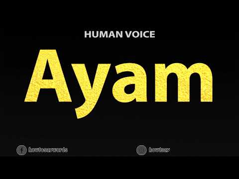 How To Pronounce Ayam