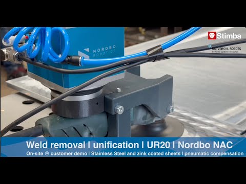 Brúsenie plechov po bodovom zváraní s UR20 a Nordbo NAC