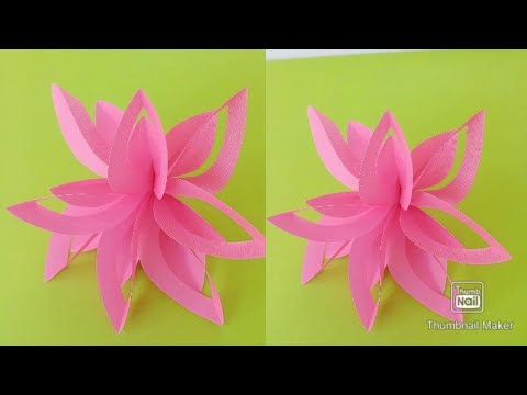 Layered paper flower/ How to make/ Paper flower/ Paper craft/DIY/ Charito