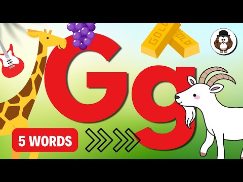 Letter G with 5 Words - G for Goat | ABC Phonics Alphabets Song & Nursery Rhymes for Children