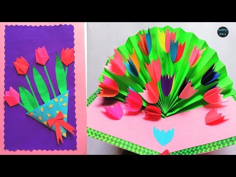 Easy Flower Birthday Card for Loved Ones | Diy Birthday Gift Ideas | DIY Paper Flower Bouquet Video