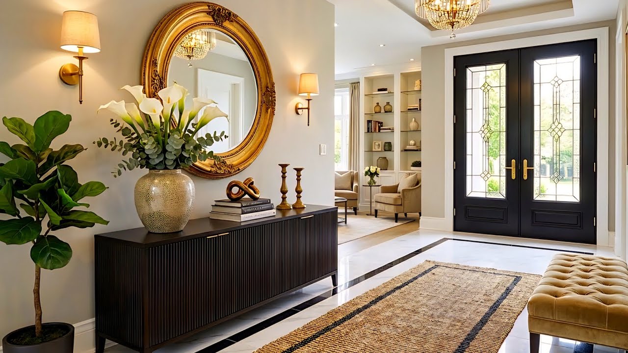 Luxury Entryway Design Ideas 2026 | Elegant Console Table, Mirror Decor & Interior Design Trends 