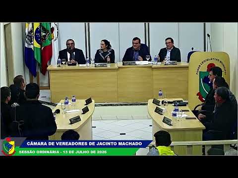 Sessão Ordinária - Dia 13/07/2026 - Câmara de Vereadores de Jacinto Machado