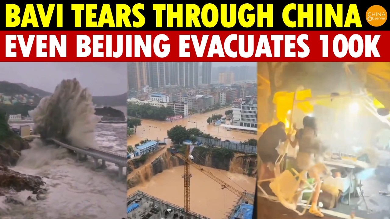 Typhoon Bavi Tears Through China: 17-Level Winds, 15m Waves, Even Beijing Evacuates 100K