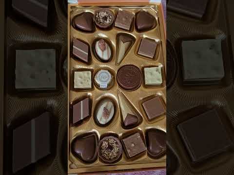 Opening box of #Lindt chocolates #viral chocolates #Pralinen Nougat chocolates #shortsviral (1)