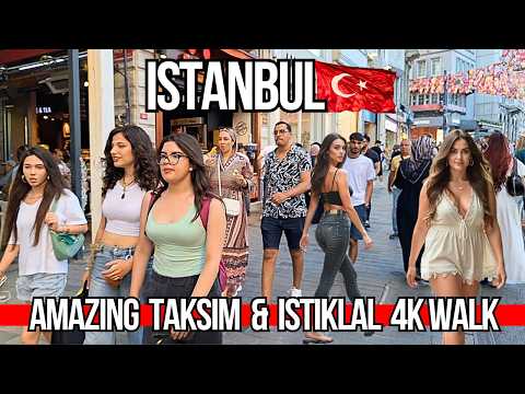 🇹🇷 Amazing Istanbul Taksim to Istiklal 4K Walking Tour 2025 | Shops, Brands, Restaurants, Cafes