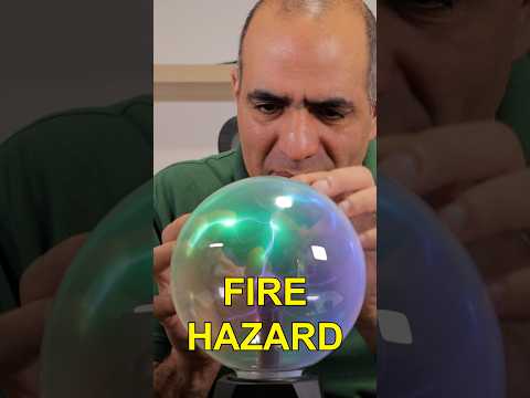 Plasma Globe Can Be a Fire Hazard #experiment #technology #science #funny