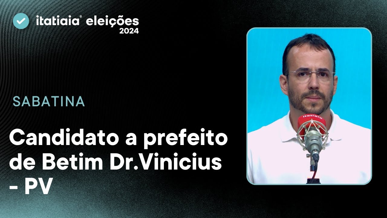 CANDIDATO A PREFEITO DE BETIM, DR. VINICIUS (PV) É ENTREVISTADO POR JORNALISTAS DA ITATIAIA